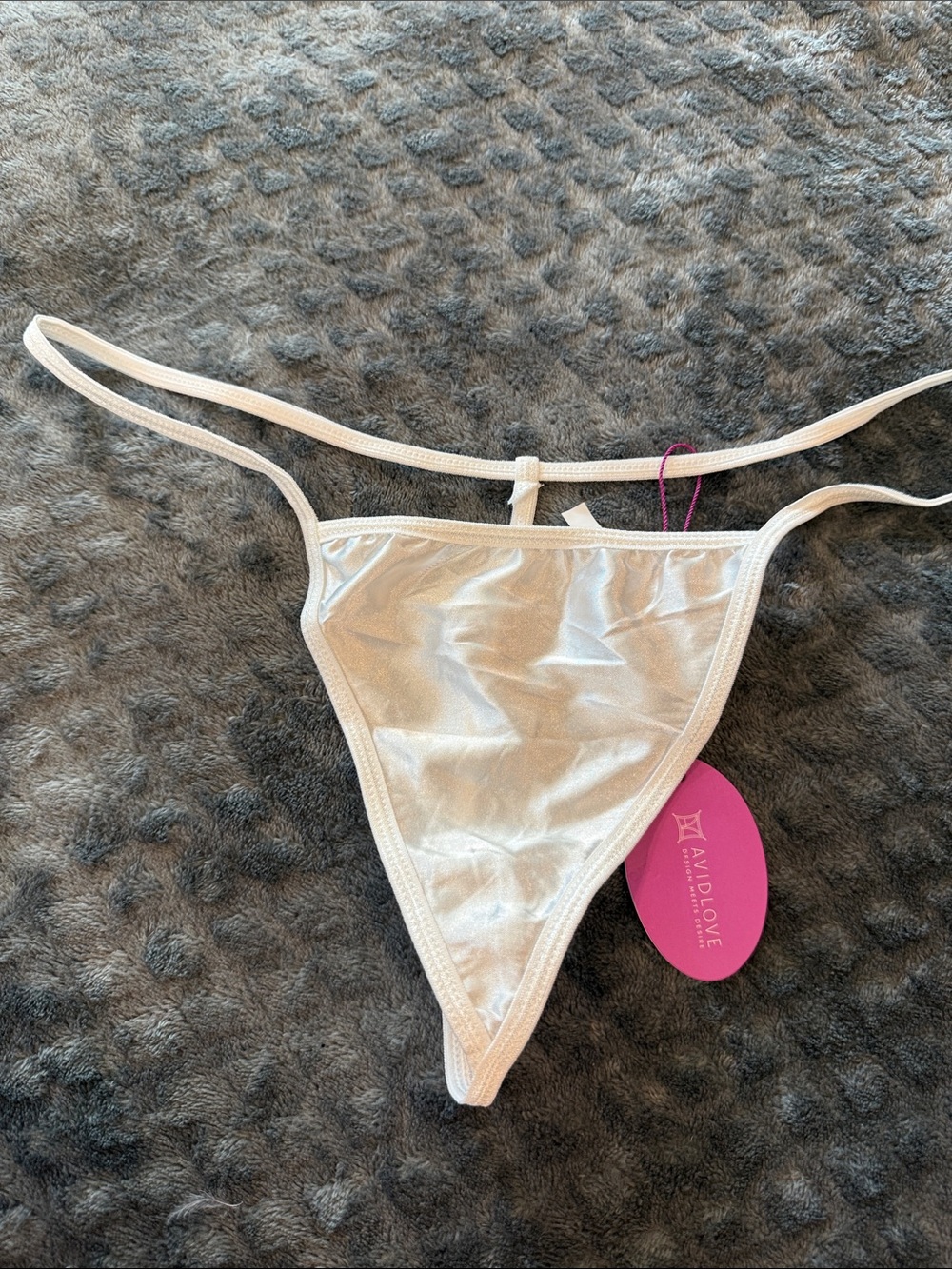 Girls' Shiny White Bikini Bottom